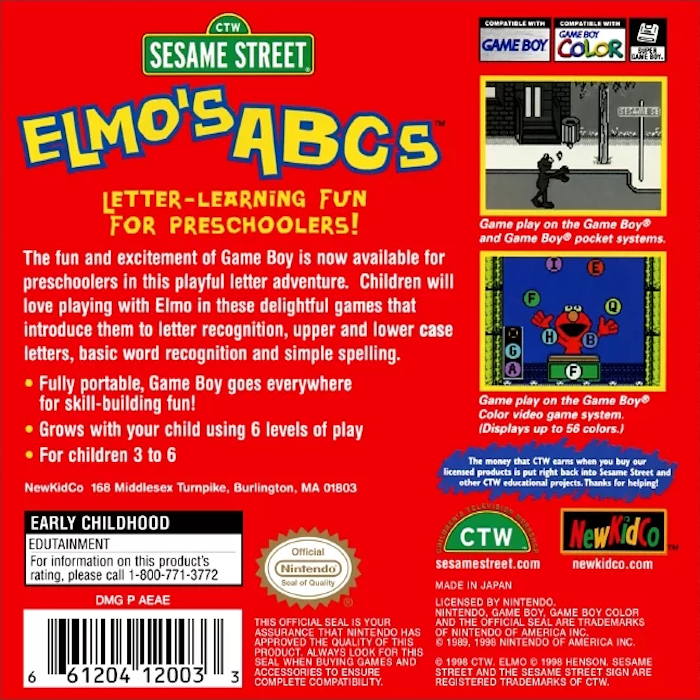 Elmo's ABCs — box-2D-back (US)