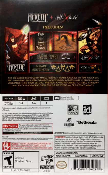 Heretic + Hexen — box-2D-back (US)