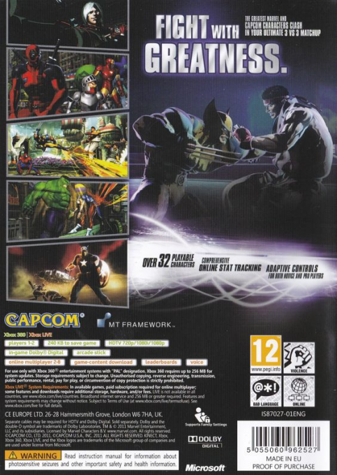 Marvel vs. Capcom 3 - Fate of Two Worlds — box-2D-back (UK)
