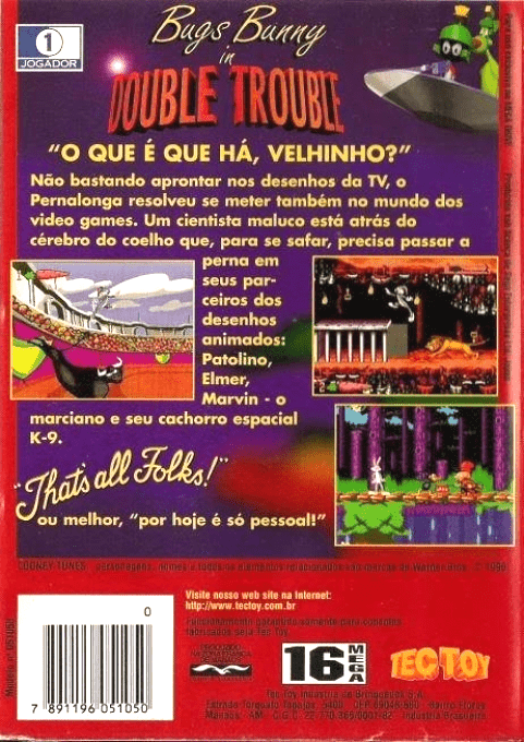 Bugs Bunny In Double Trouble — box-2D-back (BR)