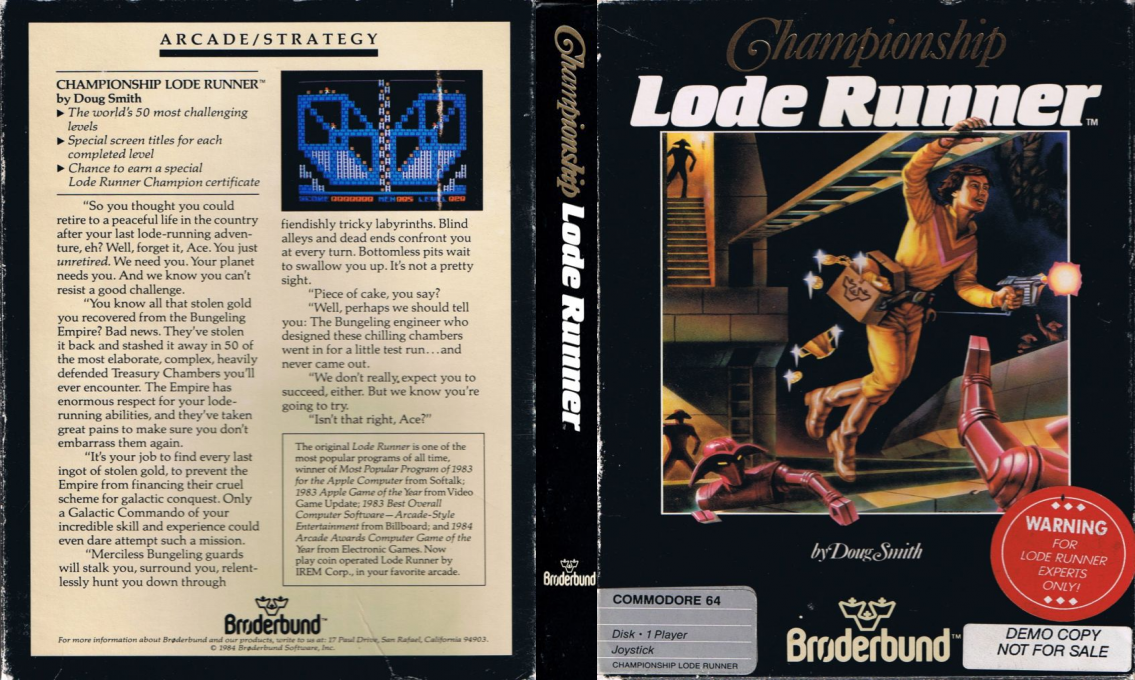 Championship Lode Runner — box-texture (US)