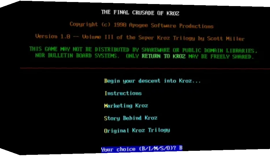 The Final Crusade of Kroz — box-3D (WOR)