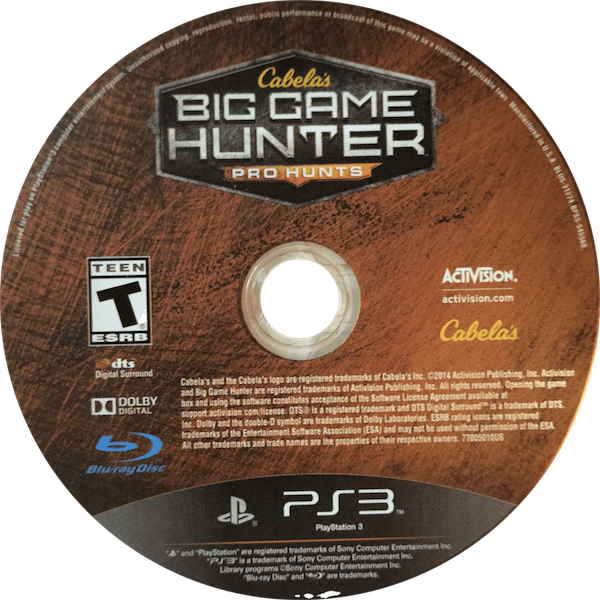 Cabela's Big Game Hunter - Pro Hunts — support-texture (US)