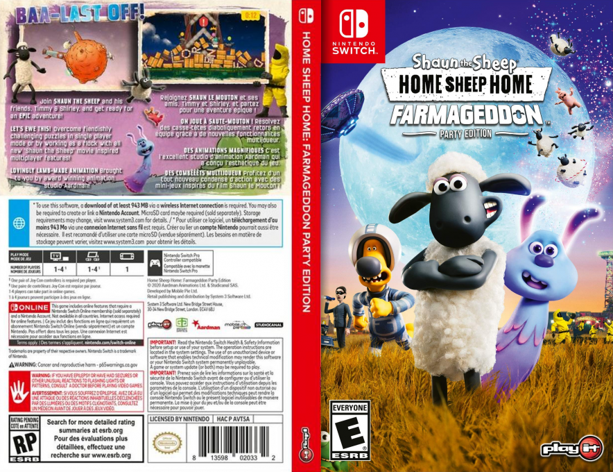 Shaun the Sheep Home Sheep Home - Farmageddon Party Edition — box-texture (US)