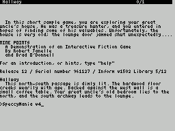 ZxZvm - Nine Points - A Demonstration of an Interactive Fiction — ss (WOR)