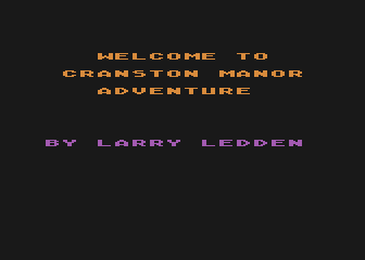 Cranston Manor Adventure — sstitle (WOR)