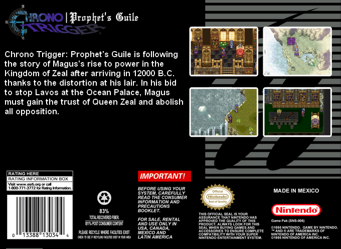 Chrono Trigger : Prophet's Guile — box-2D-back (US)