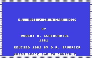 Mr. Mugs in a Dark Wood — sstitle (WOR)