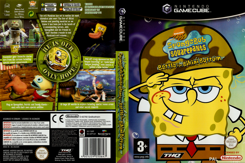 Spongebob Squarepants - Battle For Bikini Bottom — box-texture (EU)