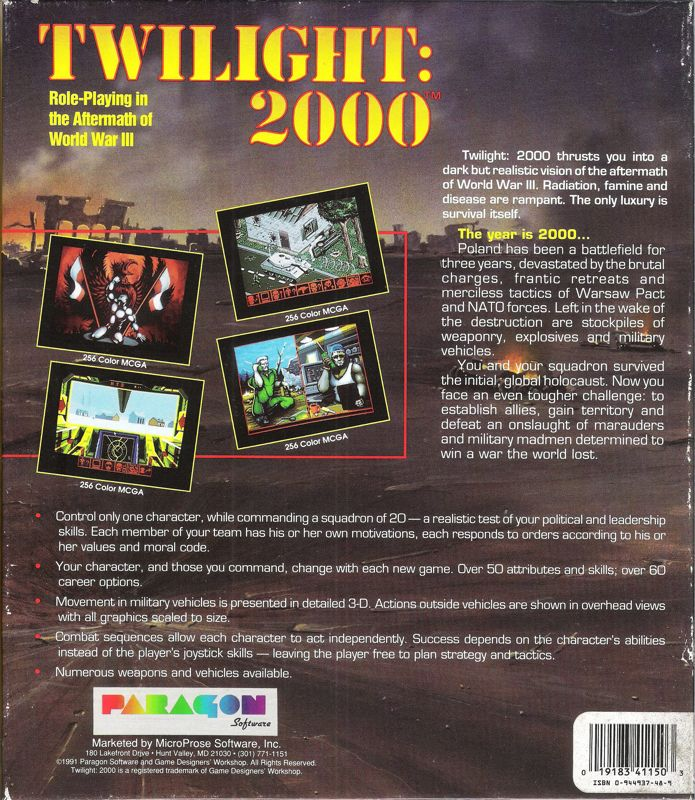 Twilight - 2000 — box-2D-back (US)