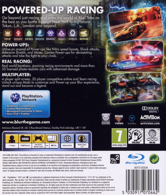Blur Racerz — box-2D-back (EU)