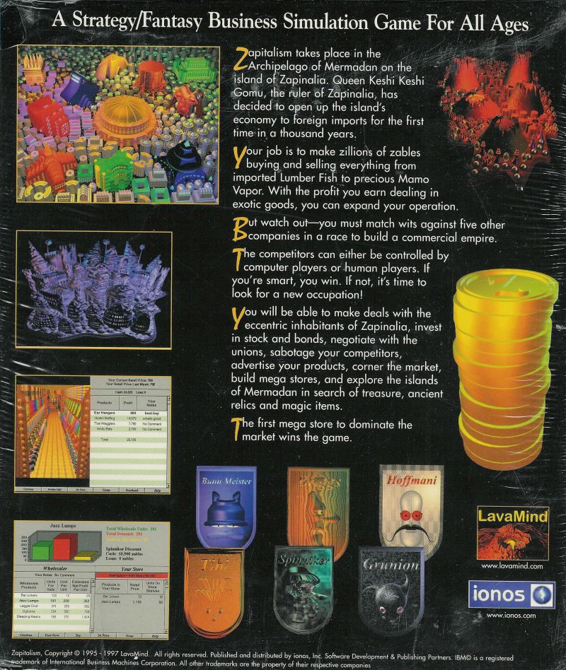 Zapitalism! Deluxe — box-2D-back (US)