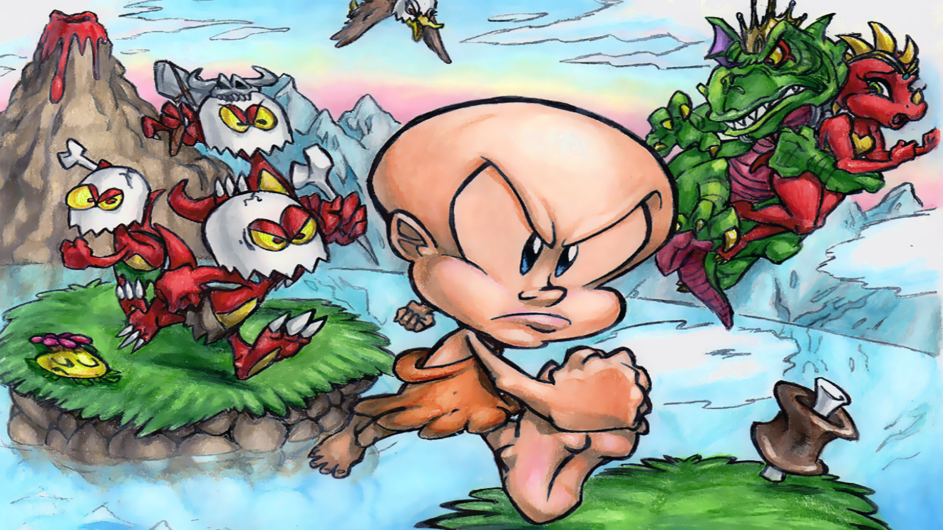 Bonk's Adventure — fanart