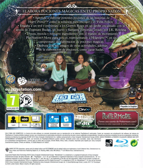 Wonderbook - Book of Potions — box-2D-back (SP)
