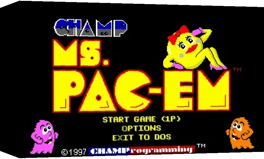CHAMP Ms. Pac-em — box-3D (WOR)