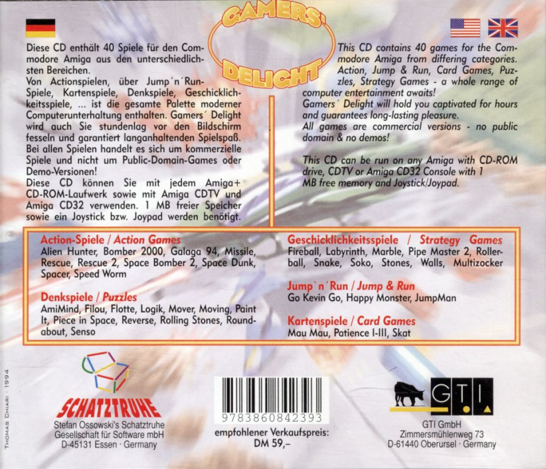 Gamers' Delight — box-2D-back (DE)