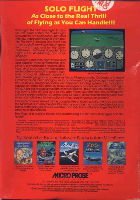 Solo Flight — box-2D-back (US)