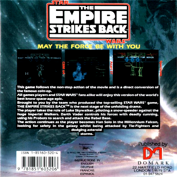 Star Wars - The Empire Strikes Back — box-2D-back (EU)