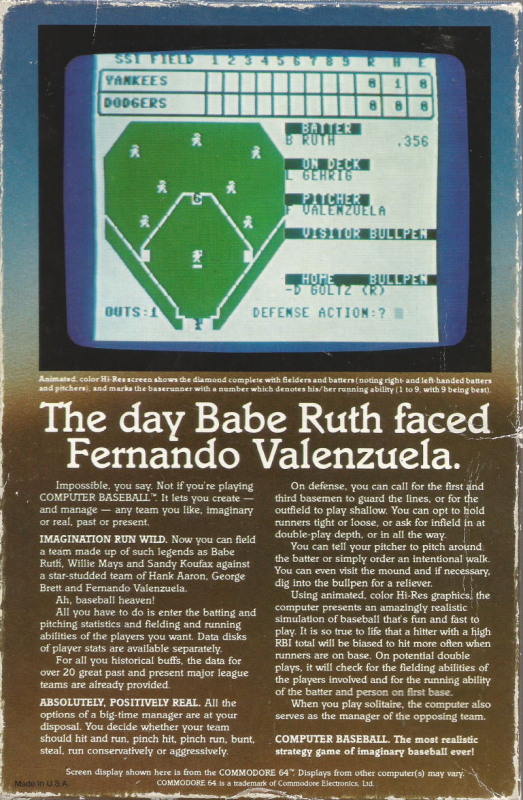 Computer Baseball — box-2D-back (US)