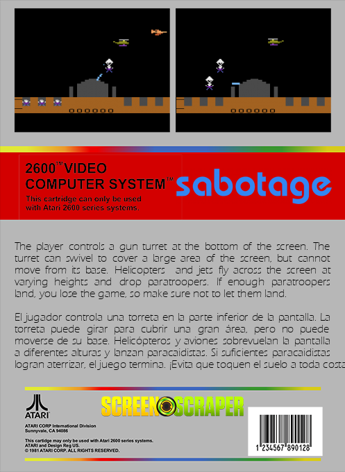 Sabotage — box-2D-back (SS)