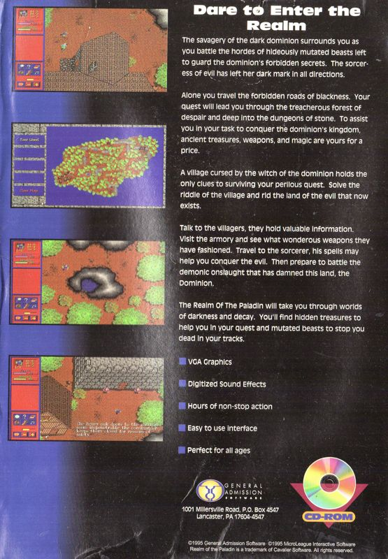 Realm of the Paladin Deceptions Plague — box-2D-back (US)
