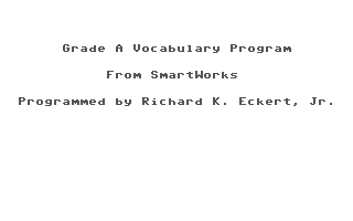 Grade A Vocabulary Program — sstitle (WOR)