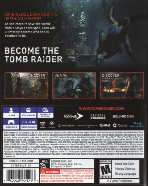 Shadow of the Tomb Raider — box-2D-back (US)