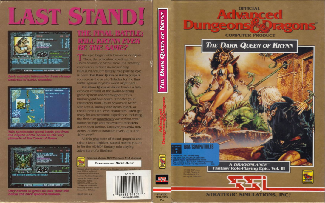 Dark Queen Of Krynn, The — box-texture (US)