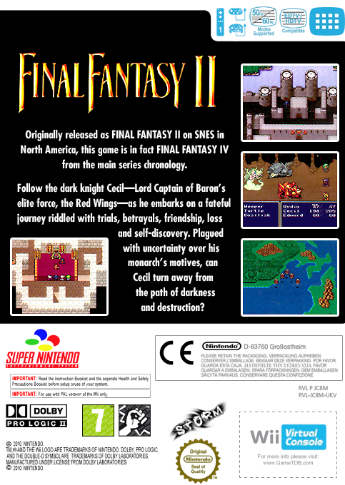 Final Fantasy 4 — box-2D-back (EU)