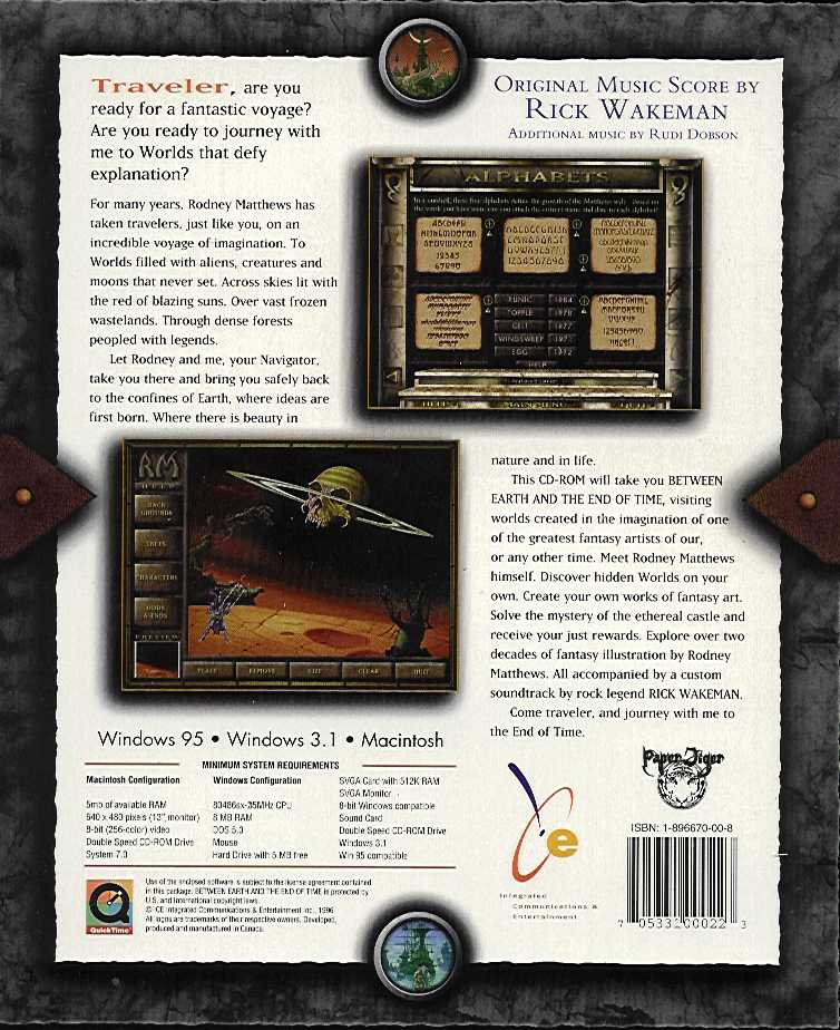 Between Earth and the End of Time — box-2D-back (CA)