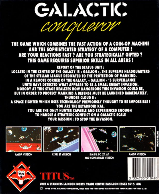 Galactic Conqueror — box-2D-back (EU)