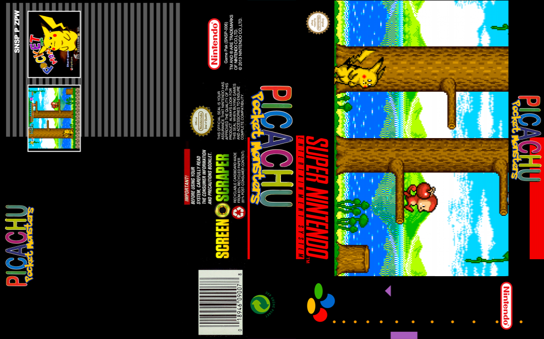 Picachu - Pocket Monsters — box-texture (SS)