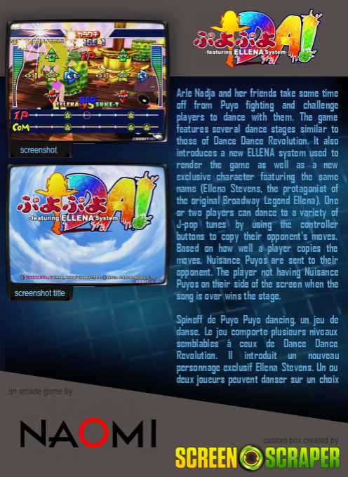 Puyo Puyo Da! Featuring Ellena System — box-2D-back (SS)