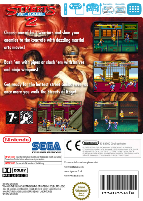 Streets Of Rage 2 — box-2D-back (EU)