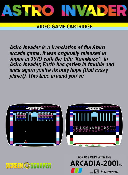 Astro Invader — box-2D-back (US)