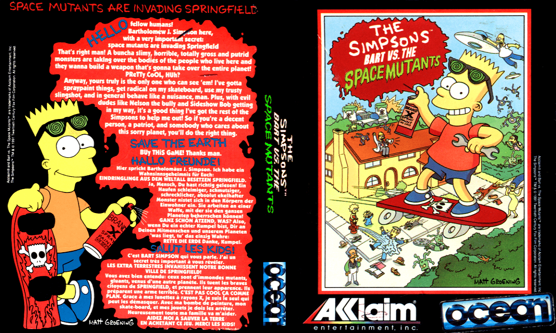 Simpsons - Bart Vs The Space Mutants, The — box-texture (EU)