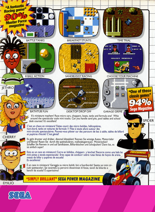 Micro Machines — box-2D-back (US)