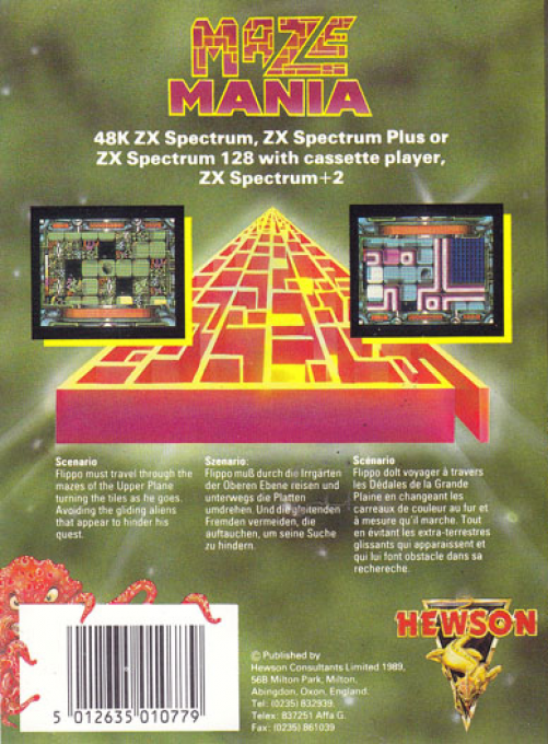 Maze Mania — box-2D-back (EU)