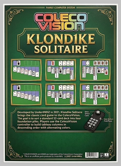 Klond1ke Solitaire — box-2D-back (WOR)