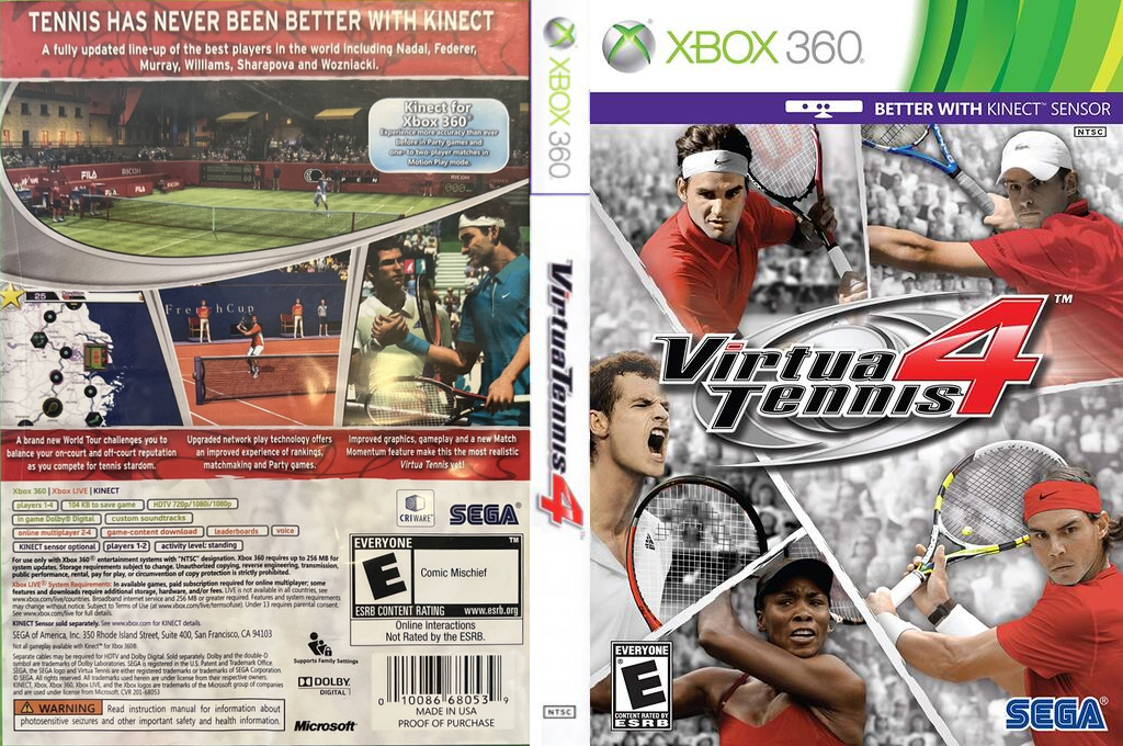 Virtua Tennis 4 — box-texture (US)