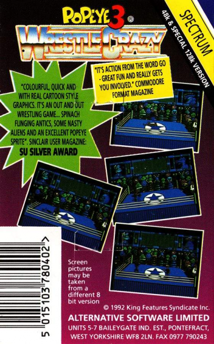Popeye 3 - Wrestle Crazy — box-2D-back (EU)