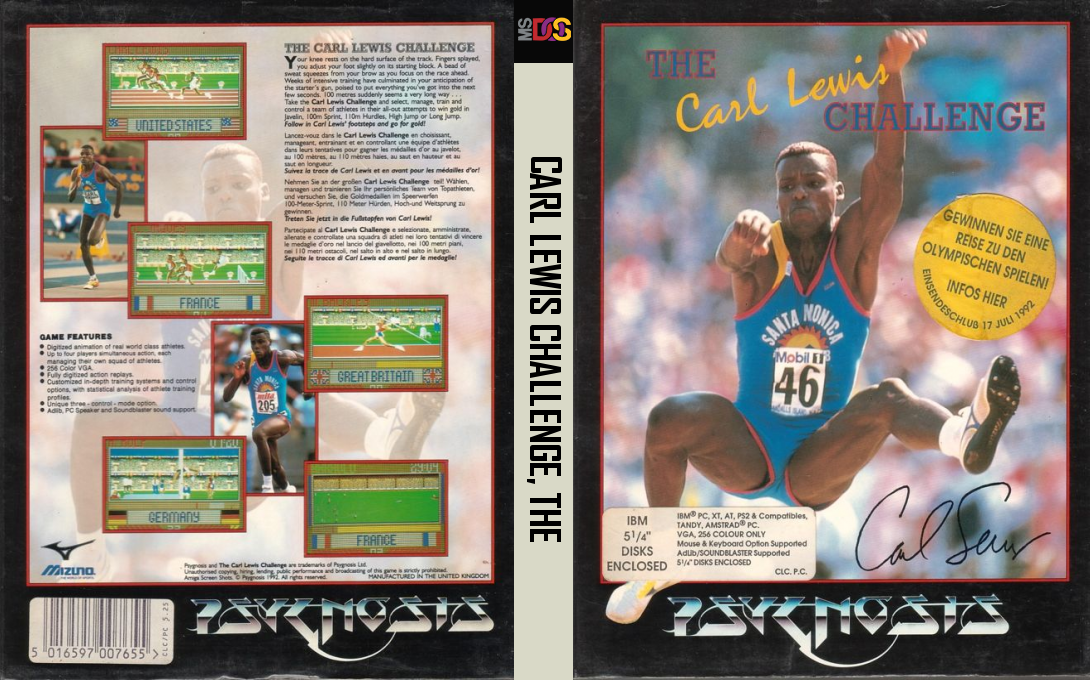 Carl Lewis Challenge, The — box-texture (EU)