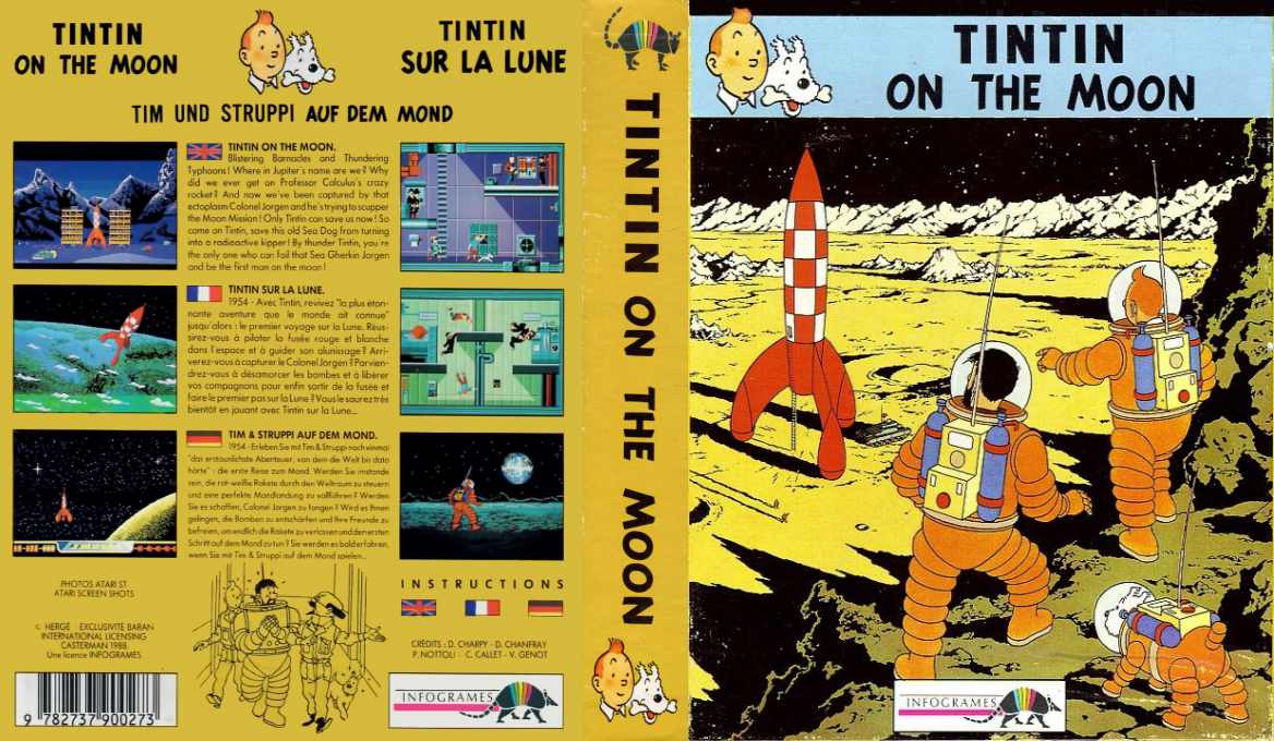Tintin on the Moon — box-texture (EU)