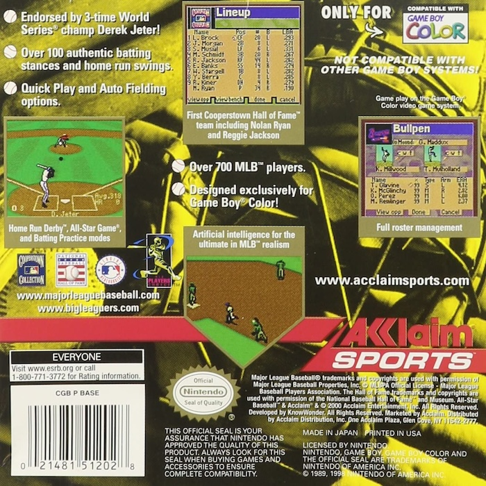 All-star Baseball 2001 — box-2D-back (US)