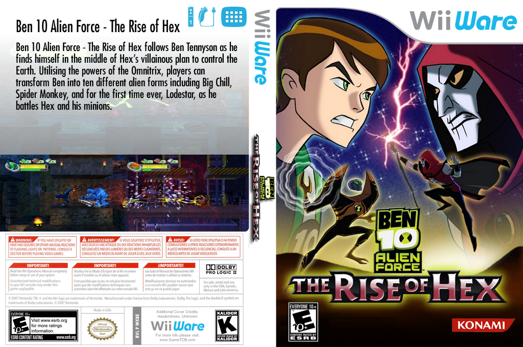 Ben 10 - Alien Force - The Rise Of Hex — box-texture (US)