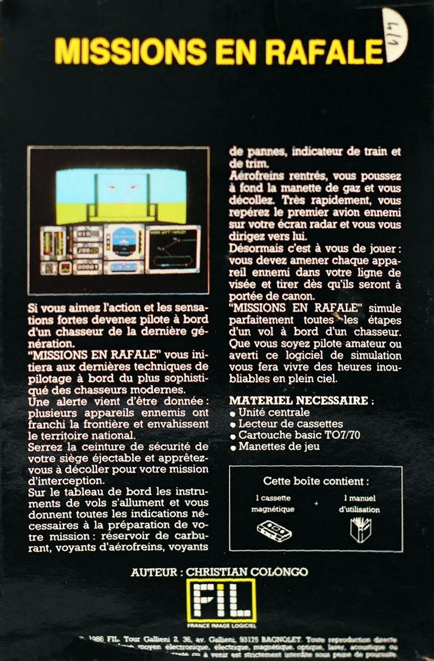 Missions En Rafale — box-2D-back (WOR)