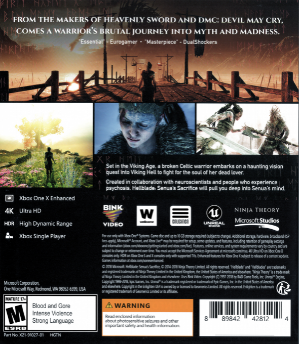 Hellblade - Senua's Sacrifice — box-2D-back (US)
