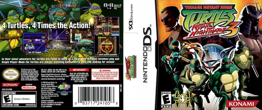 Teenage Mutant Ninja Turtles 3 - Mutant Nightmare — box-texture (US)