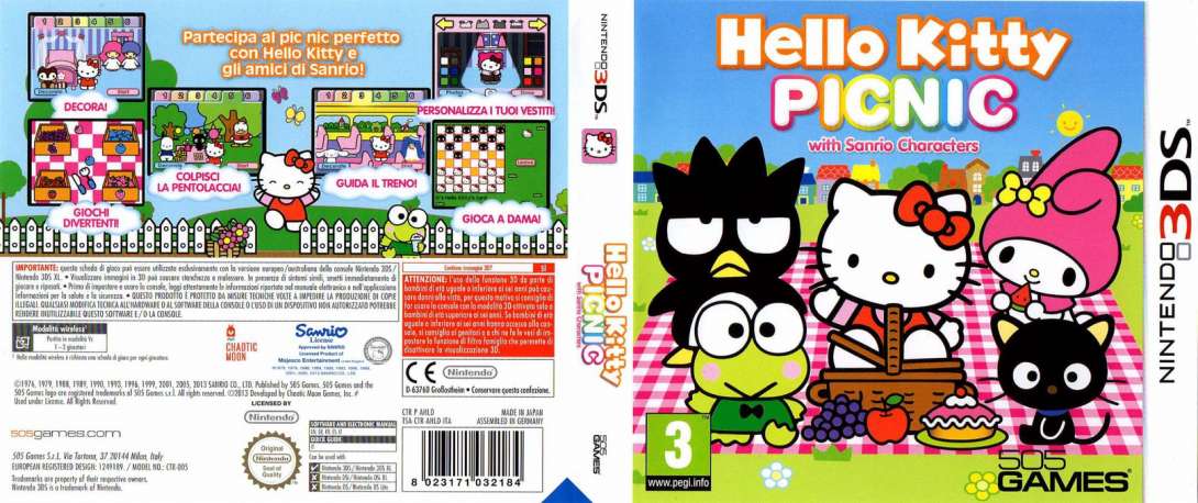 Hello Kitty Picnic With Sanrio Characters — box-texture (EU)
