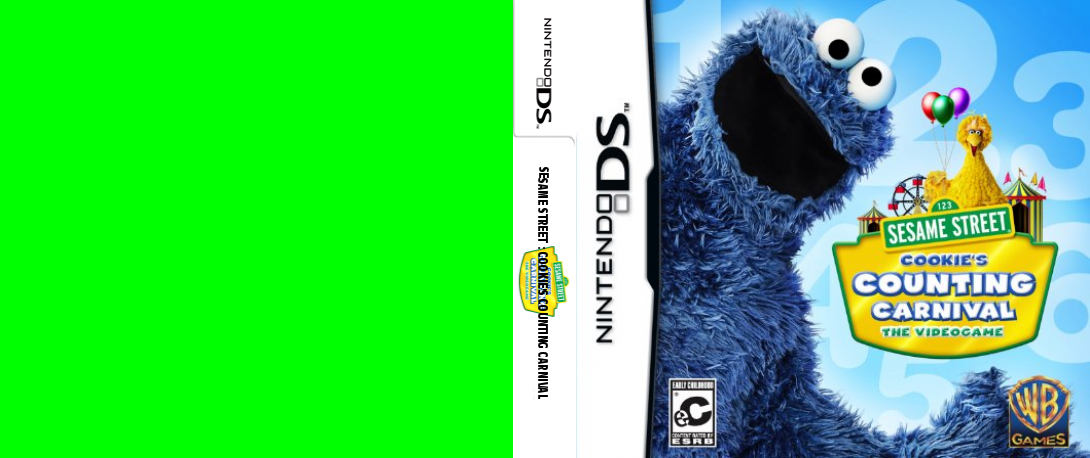 123 Sesame Street - Cookie's Counting Carnival - The Videogame — box-texture (US)